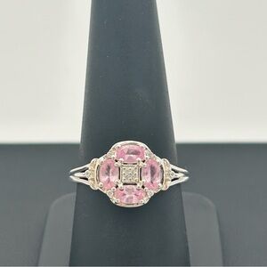 Sterling Silver Pink Gemstone Ring